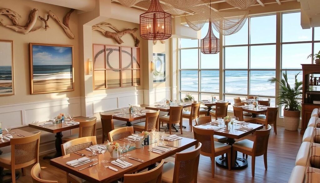 coastal decor at Virginia Beach restaurant